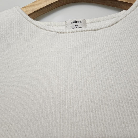 🇨🇦 Aritzia - Wilfred Cut-out Knit Top (White) - Picture 7 of 15